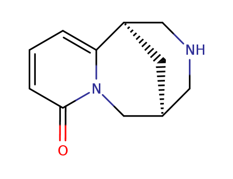 485-35-8,Cytisine,1,5-Methano-8H-pyrido[1,2-a][1,5]diazocin-8-one,1,2,3,4,5,6-hexahydro-, (1R)-;Cytisine (6CI,8CI);(-)-Cytisine;Baptitoxin;Baptitoxine;Cytisin;Cytiton;Cytitone;Laburnin;Sophorin;Sophorine;Tabex;Tsitafat;Ulexin;Ulexine;1,5-Methano-8H-pyrido[1,2-a][1,5]diazocin-8-one,1,2,3,4,5,6-hexahydro-, (1R,5S)-;