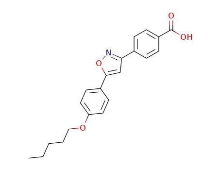 Molecular Structure of 179162-55-1 (4-(5-(4-(pentyloxy)phenyl)isoxazol-3-yl)benzoic acid)