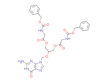 Benzyloxycarbonylamino-acetic acid 2-(2-amino-6-oxo-1,6-dihydro-purin-9-ylmethoxy)-3-(2-benzyloxycarbonylamino-acetoxy)-propyl ester