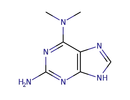 Molecular Structure of 5437-49-0 (N~6~,N~6~-dimethyl-5H-purine-2,6-diamine)