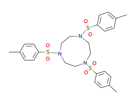 Molecular Structure of 52667-89-7 (1,4,7-tris[(4-Methylphenyl)sulfonyl]-1,4,7-triazonane)