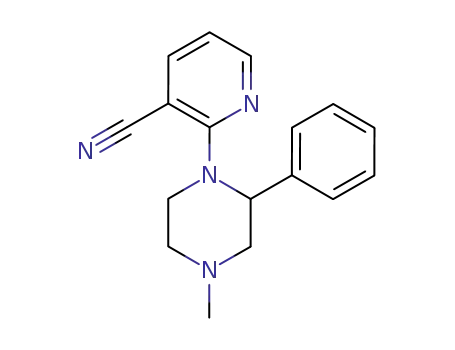 Molecular Structure of 61337-88-0 (1-(3-Cyanopyridyl-2)-2-Phenyl-4-Methylpyperazine)