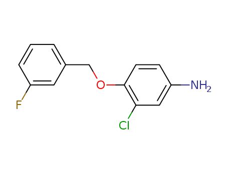202197-26-0,3-Chloro-4-(3-fluorobenzyloxy)aniline,3-Chloro-4-[(3-fluorophenyl)methoxy]aniline;4-(3-Fluorobenzyloxy)-3-chloroaniline;[3-Chloro-4-(3-fluorobenzyloxy)phenyl]amine;Benzenamine,3-chloro-4-[(3-fluorophenyl)methoxy]-;