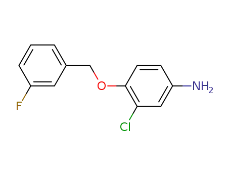 Molecular Structure of 202197-26-0 (3-Chloro-4-(3-fluorobenzyloxy)aniline)
