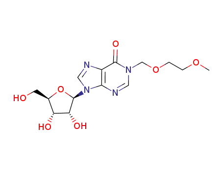 9-((2R,3R,4S,5R)-3,4-Dihydroxy-5-hydroxymethyl-tetrahydro-furan-2-yl)-1-(2-methoxy-ethoxymethyl)-1,9-dihydro-purin-6-one