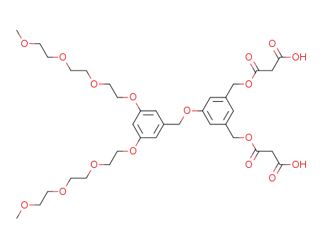 Malonic acid mono-[3-(3,5-bis-{2-[2-(2-methoxy-ethoxy)-ethoxy]-ethoxy}-benzyloxy)-5-(2-carboxy-acetoxymethyl)-benzyl] ester