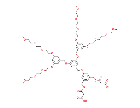 Malonic acid mono-[3-[3,5-bis-(3,5-bis-{2-[2-(2-methoxy-ethoxy)-ethoxy]-ethoxy}-benzyloxy)-benzyloxy]-5-(2-carboxy-acetoxymethyl)-benzyl] ester