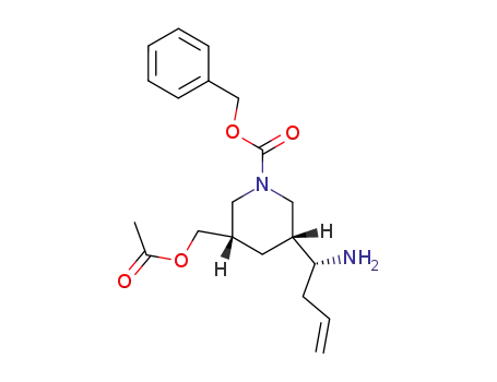 (3S,5R)-3-Acetoxymethyl-5-((R)-1-amino-but-3-enyl)-piperidine-1-carboxylic acid benzyl ester