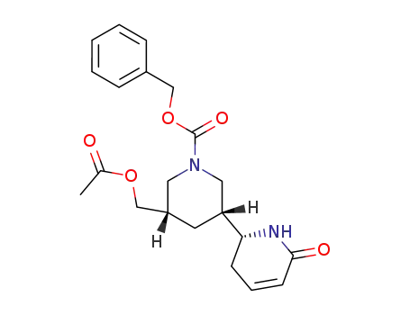 (2R,3'R,5'S)-(+)-5-acetoxymethyl-6-oxo-1,2,3,6,3',4',5',6'-octahydro-2'H-[2,3']-bipyridinyl-1'-carboxylic acid benzyl ester