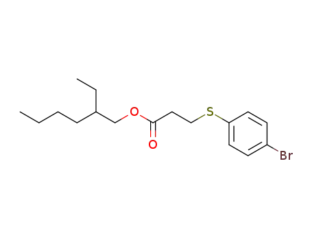 Molecular Structure of 881664-08-0 (Propanoic acid, 3-[(4-bromophenyl)thio]-, 2-ethylhexyl ester)