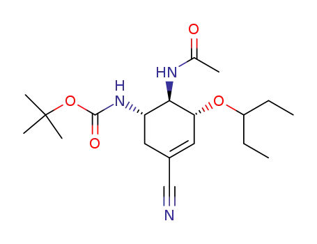 tert-butyl [(1S,5R,6R)-6-acetylamino-3-cyano-5-(1-ethylpropoxy)cyclohex-3-en-1-yl]carbamate