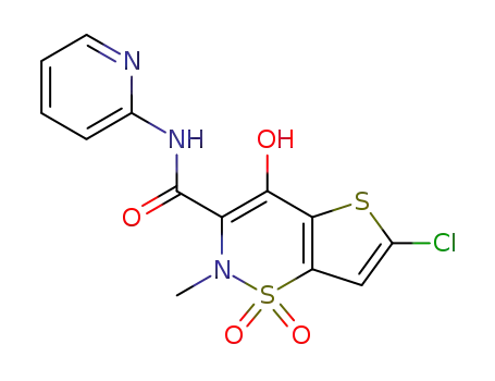6-chloro-2-methyl-1,1,4-trioxo-N-pyridin-2-yl-3H-thieno[2,3-e]thiazine-3-carboxamide