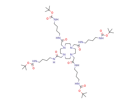 [4-(2-{4,7,10-tris-[(4-tert-butoxycarbonylamino-butylcarbamoyl)-methyl]-1,4,7,10-tetraaza-cyclododec-1-yl}-acetylamino)-butyl]-carbamic acid tert-butyl ester