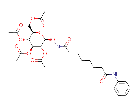 2,3,4,6-tetra-O-acetyl-1-O-7-(phenylcarbamoyl)hepthydroxamoyl-β-D-glucopyranose