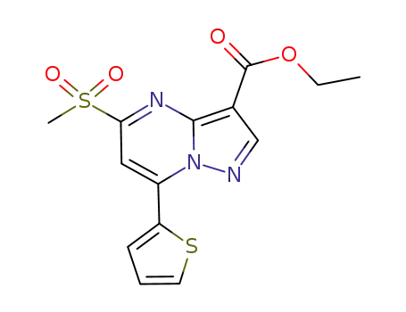 ethyl 5-(methylsulfonyl)-7-(thiophen-2-yl)pyrazolo[1,5-a]pyrimidine-3-carboxylate