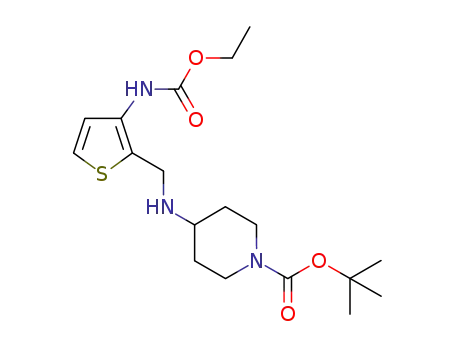 2-[[[1-(1,1-dimethylethoxycarbonyl)-4-piperidinyl]amino]methyl]-3-(ethoxycarbonylamino)-thiophene