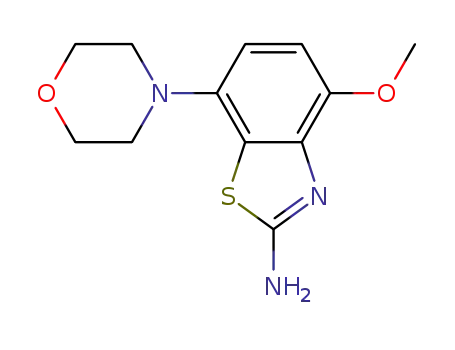 Molecular Structure of 383865-57-4 (4-Methoxy-7-Morpholinobenzo[d]thiazol-2-aMine)