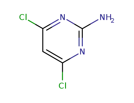 Molecular Structure of 56-05-3 (2-Pyrimidinamine,4,6-dichloro-)