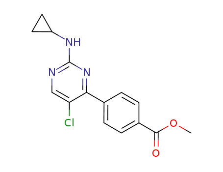 4-(5-chloro-2-cyclopropylaminopyrimidin-4-yl)benzoic acid methyl ester