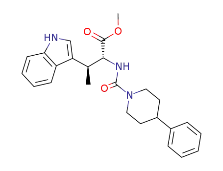 methyl (2R,3S)-3-(1H-indol-3-yl)-2-[((4-phenyl-piperidine)carbonyl)-amino]butanoate