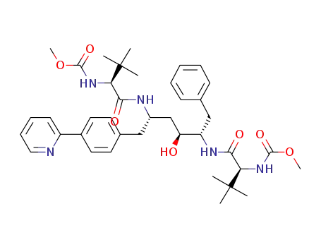dimethyl (2S,2'S)-1,1'-((2S,3S,5S)-3-hydroxy-1-phenyl-6-(4-(pyridin-2-yl)phenyl)hexane-2,5-diyl)bis(azanediyl)bis(3,3-dimethyl-1-oxobutane-2,1-diyl)dicarbamate