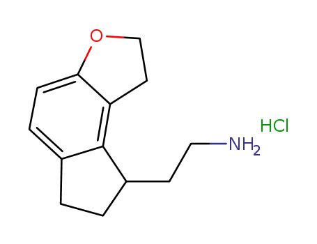 Molecular Structure of 1053239-39-6 (2-(1,6,7,8-Tetrahydro-2H-indeno[5,4-b]furan-8-yl)ethylamine hydrochloride)
