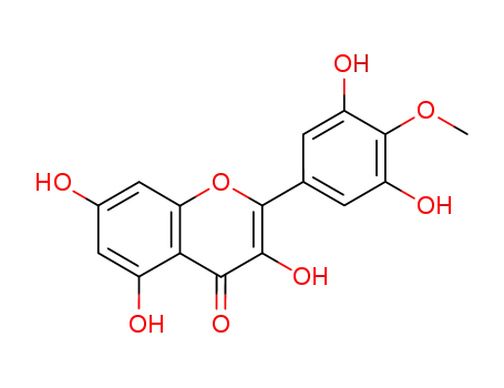 Molecular Structure of 16805-10-0 (2-(3,5-Dihydroxy-4-methoxyphenyl)-3,5,7-trihydroxy-4H-1-benzopyran-4-one)