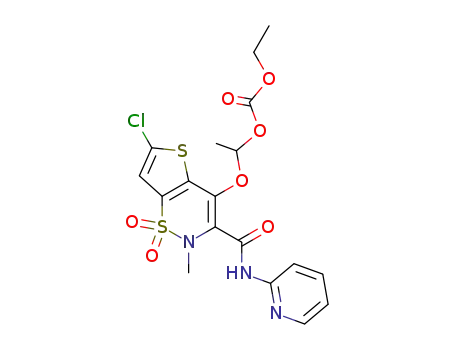 6-chloro-4-(1-(ethoxycarbonyloxy)ethoxy)-2-methyl-N-(pyridin-2-yl)-2H-thieno(2,3-e)-1,2-thiazine-3-carboxamide 1,1-dioxide