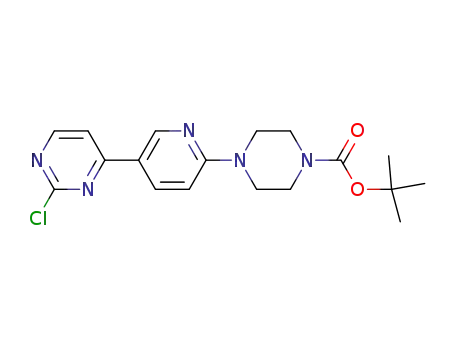 2-chloro-4-(2-(4-tert-butoxycarbonylpiperazin-1-yl)pyridin-5-yl)pyrimidine