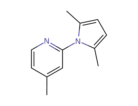 Molecular Structure of 95337-78-3 (Pyridine, 2-(2,5-dimethyl-1H-pyrrol-1-yl)-4-methyl-)