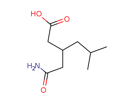 Molecular Structure of 181289-15-6 (3-Carbamoymethyl-5-methylhexanoic acid)
