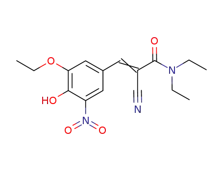 N,N-diethyl-2-cyano-3-(3-ethoxy-4-hydroxy-5-nitrophenyl)acrylamide