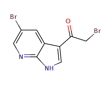 Molecular Structure of 875639-57-9 (Ethanone, 2-bromo-1-(5-bromo-1H-pyrrolo[2,3-b]pyridin-3-yl)-)