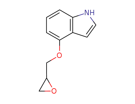 Molecular Structure of 35308-87-3 (4-(oxiranylmethoxy)-1H-indole)