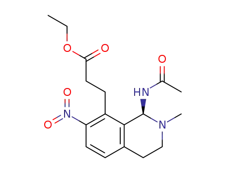 Ethyl S-(acetylamino)-1,2,3,4-tetrahydro-2-methyl-7-nitro-8-isoquinolinepropanoate