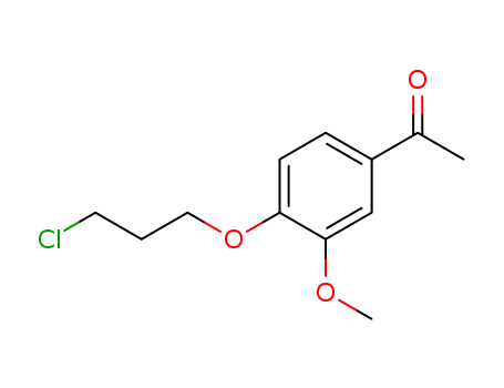 58113-30-7,4-(3-chloropropoxy)-3-methoxyacetophenone,1-[4-(3-Chloropropoxy)-3-methoxyphenyl]ethanone;3-(4-Acetyl-2-methoxyphenoxy)propyl chloride;4-(3-Chloropropoxy)-3-Methoxyacetophenone;