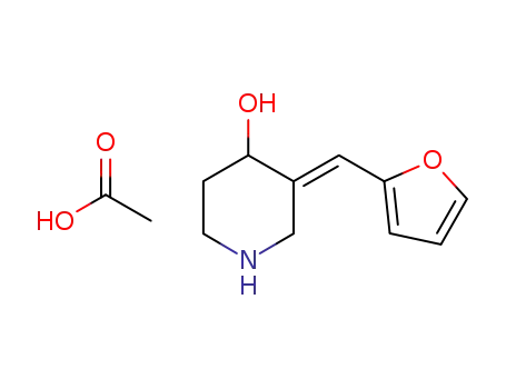 (E)-3-[(furan-2-yl)methylidene]piperidin-4-ol hydrogen acetate