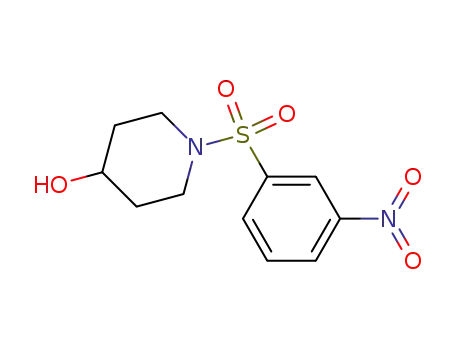 Molecular Structure of 873537-43-0 (4-Piperidinol, 1-[(3-nitrophenyl)sulfonyl]-)