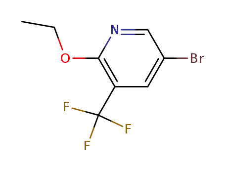 Molecular Structure of 849934-83-4 (Pyridine, 5-bromo-2-ethoxy-3-(trifluoromethyl)-)