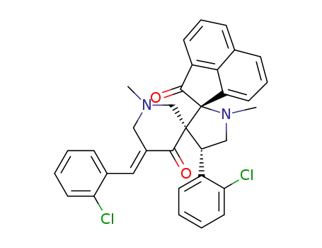 1-methyl-4-(2-chlorophenyl)pyrrole(spiro[2.2'']acenaphthene-1''-one)-spiro[3.3']-5'-(2-chlorophenylmethylidene)-1'-methyltetrahydro-4'(1'H)-pyridinone