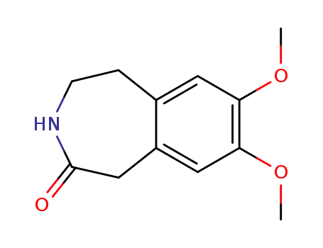 Molecular Structure of 20925-64-8 (7,8-Dimethoxy-1,3,4,5-tetrahydrobenzo[d]azepin-2-one)