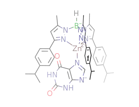 (tris(3-cumenyl-5-methylpyrazolyl)borate)Zn(xanthinate)