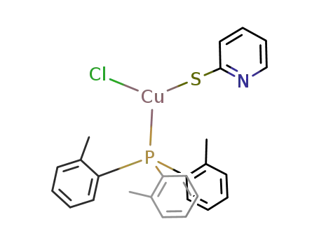{(pyridine-2-thione)(tri-ortho-tolylphosphine)copper(I) chloride}