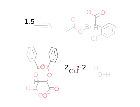 [Cu2(L-O,O'-dibenzoyltartrate)((S)-α-bromo-2-chlorophenylacetate)(OAc)(H2O)2]*1.5MeCN