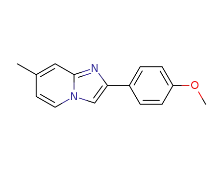 Molecular Structure of 65964-63-8 (2-(4-METHOXY-PHENYL)-7-METHYL-IMIDAZO[1,2-A]PYRIDINE)