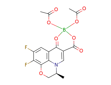bis(acetato-O)[(3S)-9,10-difluoro-2,3-dihydro-3-methyl-7-dihydro-7H-pyrido[1,2,3-de][1,4]benzoxazine-6-carboxylato-O6,O7]boron