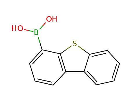 Molecular Structure of 108847-20-7 (4-DIBENZOTHIOPHENEBORONIC ACID)