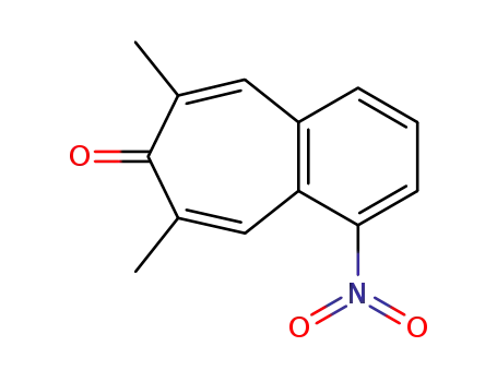 Molecular Structure of 4685-53-4 (6,8-dimethyl-1-nitro-7H-benzo[7]annulen-7-one)