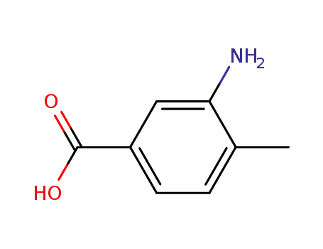 Molecular Structure of 2458-12-0 (3-Amino-4-methylbenzoic acid)