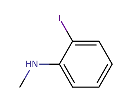 Molecular Structure of 57056-93-6 (Benzenamine, 2-iodo-N-methyl-)